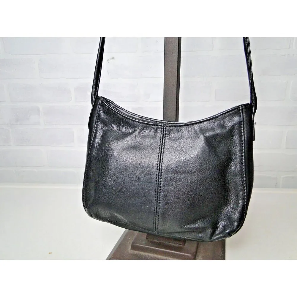 Fossil Small Crossbody Black Handbag - Leather Purse/Bag -‎ Key Charm